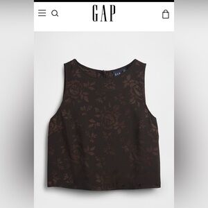 GAP XS new with tags Brown Floral Tank Top